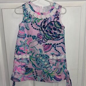 Lilly Pulitzer Pink Multicolor Shell Print Sleeveless Dress